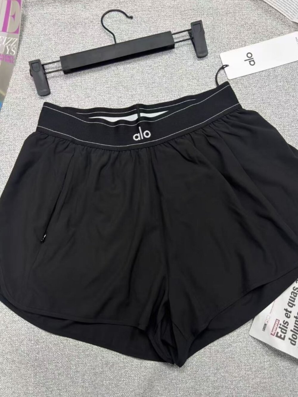 NWT ALO Yoga Match Point Short🎳Black Tennis Shorts Sporty Chic Athleisure